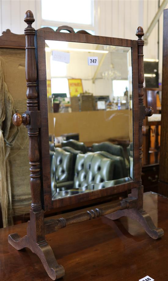 Walnut toilet mirror